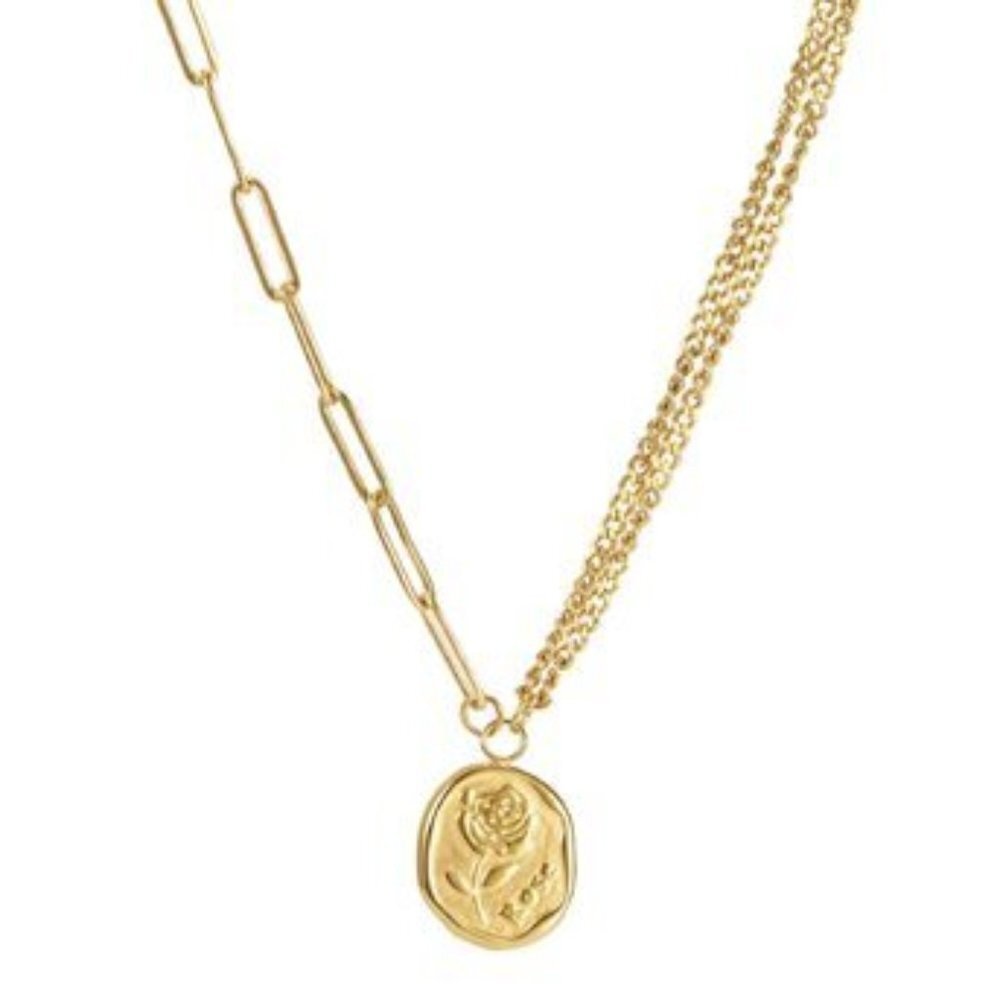 Fairy Flower, 18K gold plated Stainless steel necklace